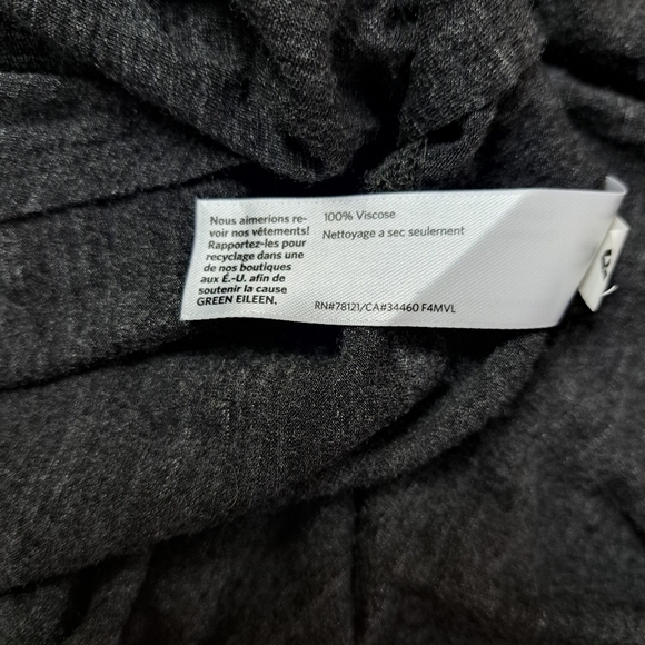 Eileen Fisher Gray Long Sleeve Side Slits Shift Dress‎ - Picture 9 of 12